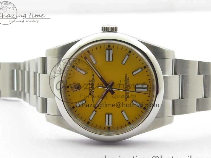 MiroTime 0424 Original Oyster Perpetual 41mm 124300 ROF 1:1 Best Edition 904L Steel Yellow Dial on SS Bracelet A 2667